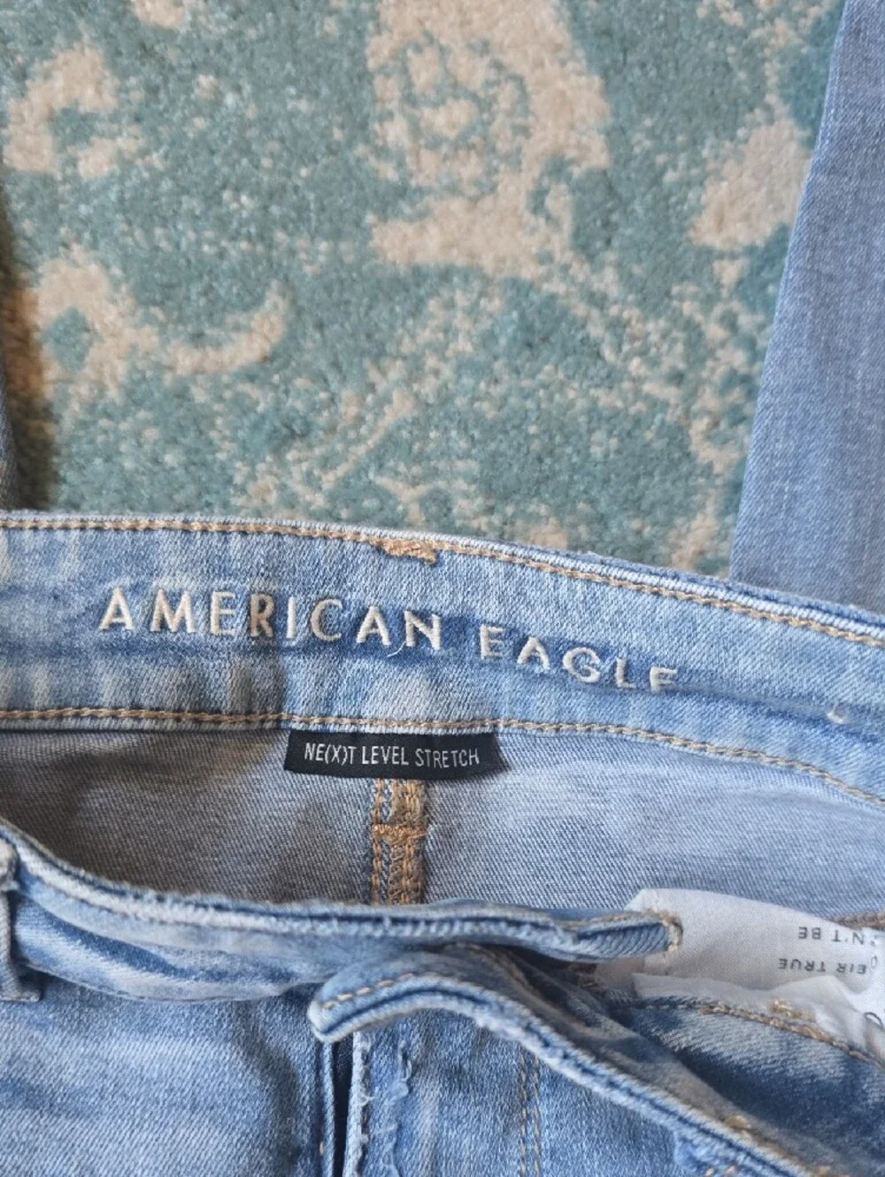 American Eagle Outfitters Light Wash Distressed Skinny Jeans